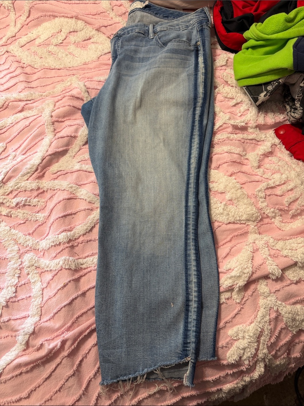 torrid Light Wash Straight-Leg Jeans with Raw Hem